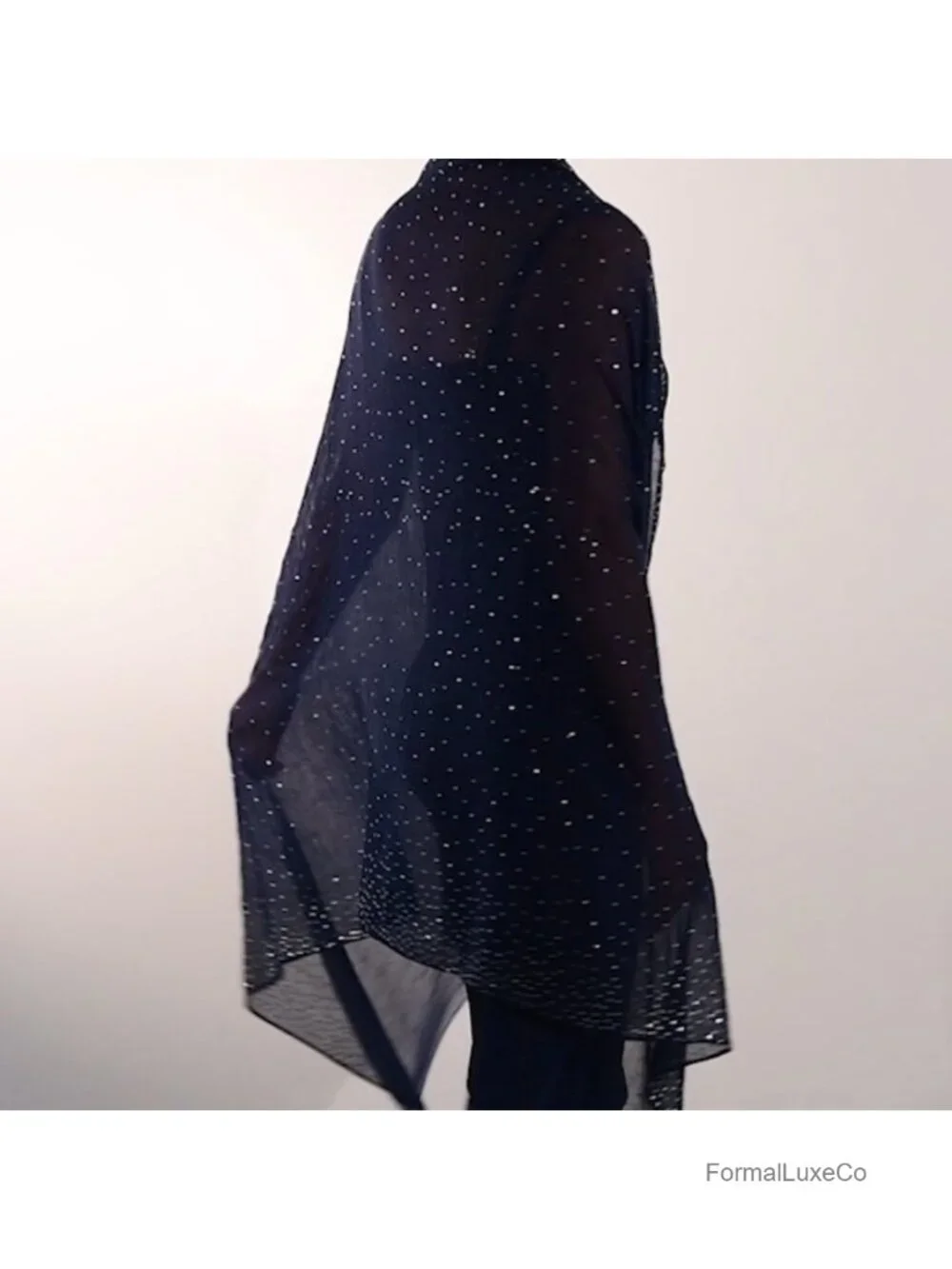 Starry Night Shiny Shawl Wrap for Evening Dresses Formal Wear